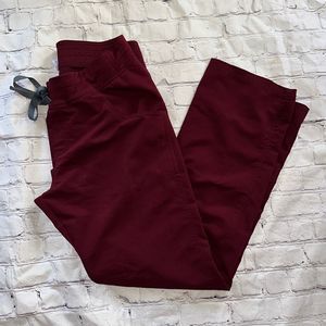 Figs Burgundy Kade Cargo Scrub Pants